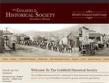Tablet Screenshot of goldfieldhistoricalsociety.com